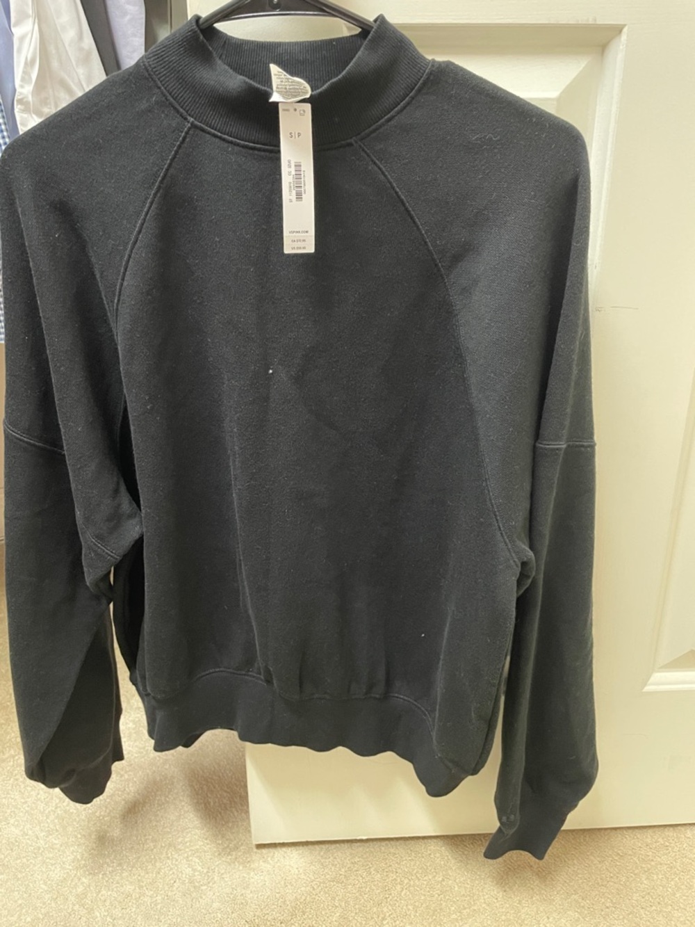 PINK Victoria's Secret Black Mock Neck Sweatshirt